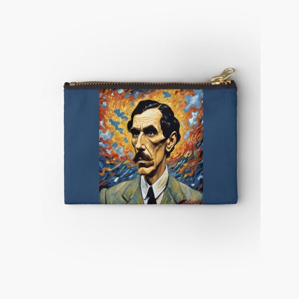 Item preview, "Ron Mael's Stylized Portrait: The Immobile Man in Chaos" designed and sold by Artisticanvas.