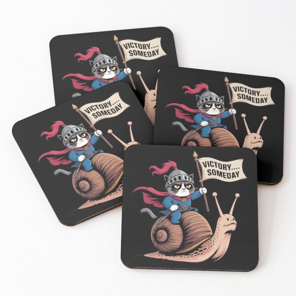 Item preview, The Knight Cat on a Snail – Victory Someday designed and sold by emilianaka.