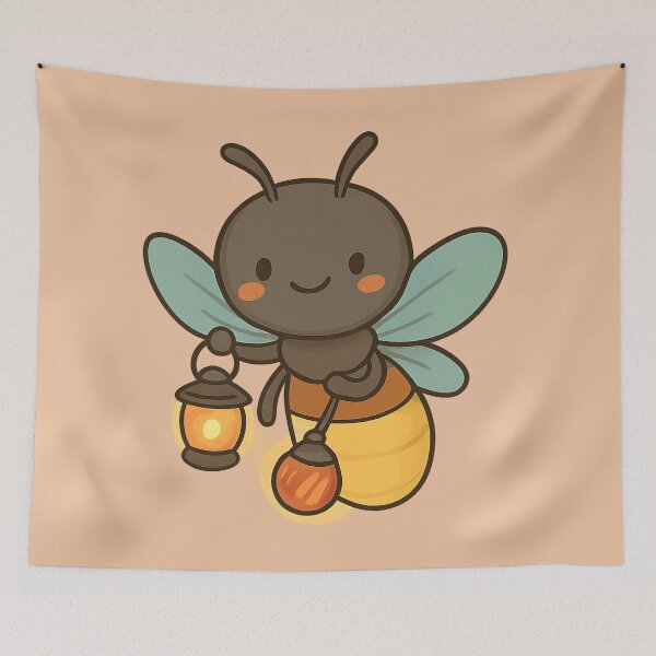 Item preview, Cute Firefly with Lanterns designed and sold by AwesomeBeyondLimits.