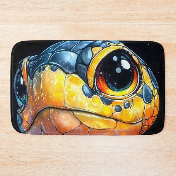 Item preview, Portrait Animal Adorable Tortoise with Big Sparkling Eyes in Galactic Glow designed and sold by PMartistStudio.