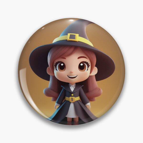 Item preview, Witchy Wonder – Cute 3D Little Witch designed and sold by Becky-Poppins.