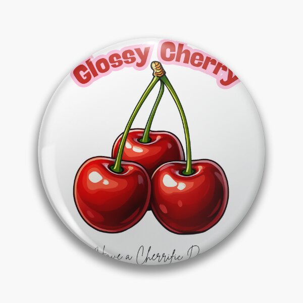 Artikelvorschau, Glossy Cherry – Süße Retro-Kirschen mit dem Slogan „Have a Cherrific Day“ – Lustiges, fruchtästhetisches Design entworfen und verkauft von mayadesignshop.