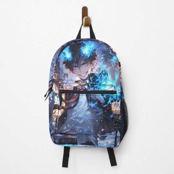 Item preview, Rin Okumura Blue Exorcist Anime Blue Flames Demon Power Urban Chaos Fight designed and sold by PMartistStudio.