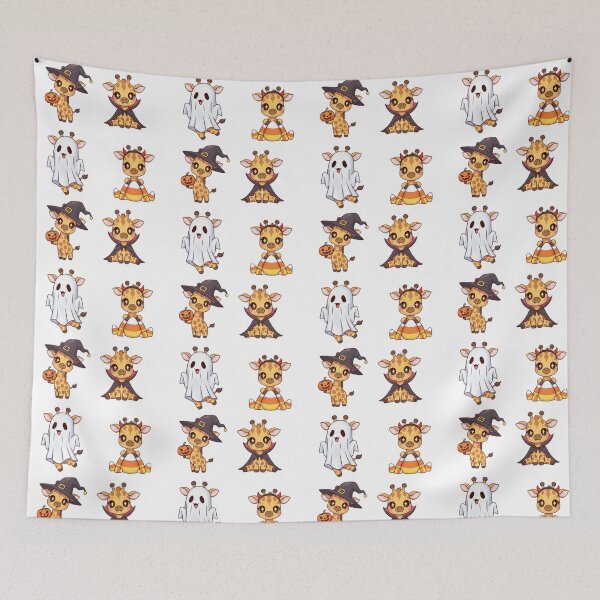 Item preview, Halloween Giraffe | Whimsically Spooky and Playfully Tall Seasonal Graphic designed and sold by Tw1nsAIArt.