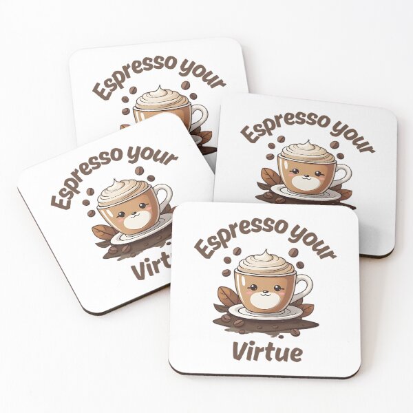 Item preview, Espresso your virtue - Espresso Coffee Art - Funny Stoic Quote designed and sold by LexaArtworks.