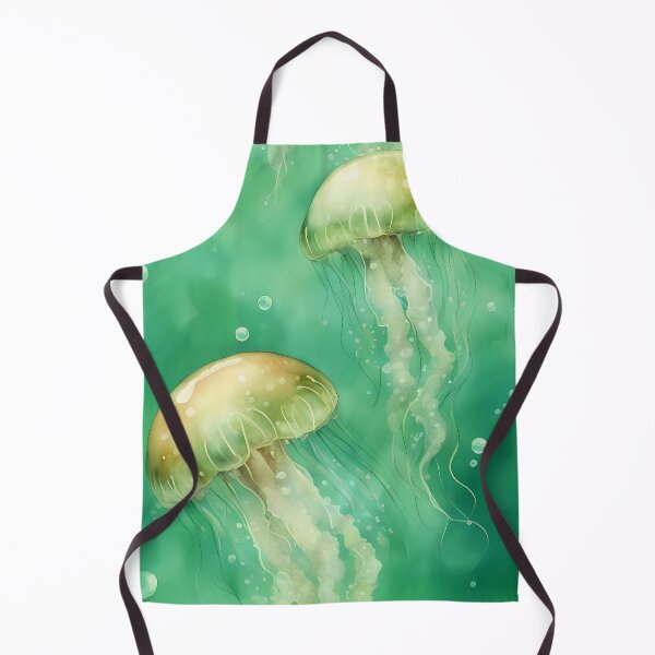 Item preview, Natural Jellyfish in Emerald Green Ocean designed and sold by CalmnessbyChoice.