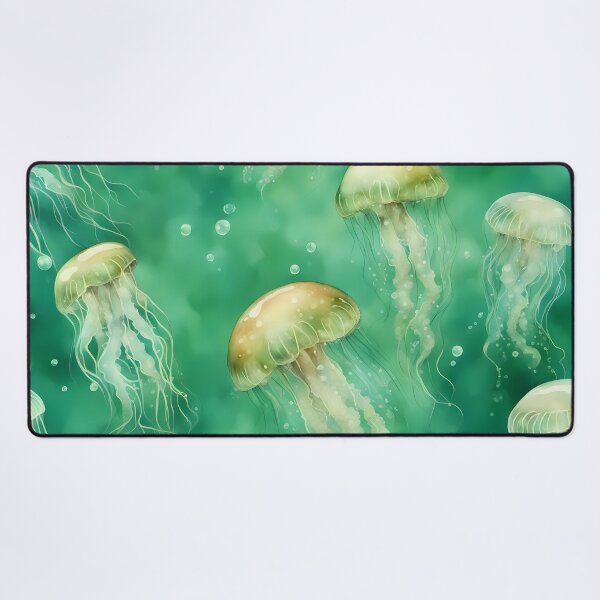 Item preview, Natural Jellyfish in Emerald Green Ocean designed and sold by CalmnessbyChoice.