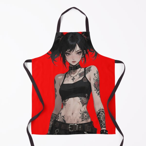 Item preview, Colorful Tattooed Punk Anime Girl – Neon Ink & Street Style Art designed and sold by Ping0686.