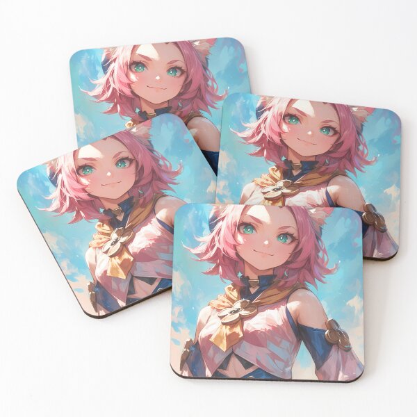 Item preview, Diona Genshin Impact Game Frosty Bartender Feline Charm Rescue designed and sold by Tokyonomad.