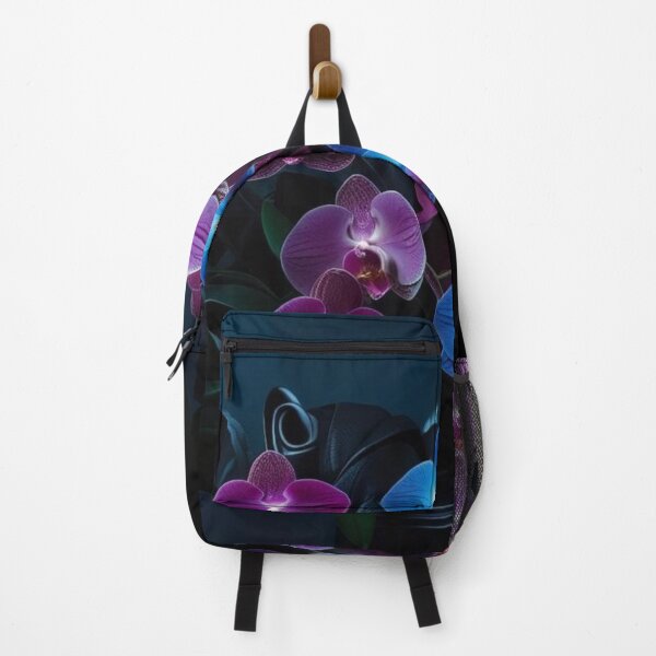 Item preview, Two Blue Orchids Among Purple Blooms – Botanical Art of Uniqueness designed and sold by Mvolo.