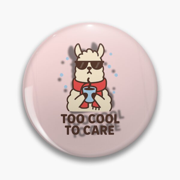 Item preview, Too Cool To Care – Cute Cartoon Llama in Winter Scarf Illustration designed and sold by konthai.familyart.