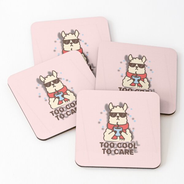 Item preview, Too Cool To Care – Cute Cartoon Llama in Winter Scarf Illustration designed and sold by konthai.familyart.