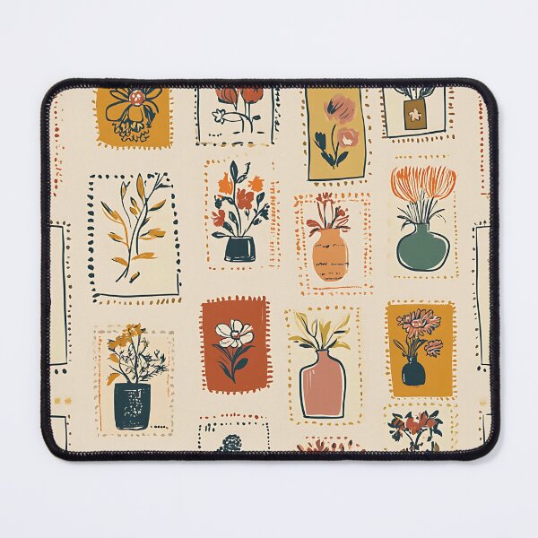 Item preview, Retro Flower Stamps Pattern designed and sold by FormCo.