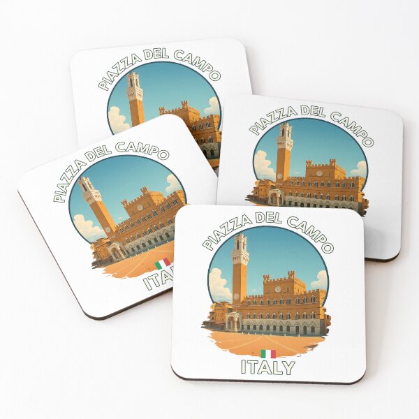 Item preview, Piazza del Campo Siena – Tuscan Medieval Square Summer Art designed and sold by inkNext.