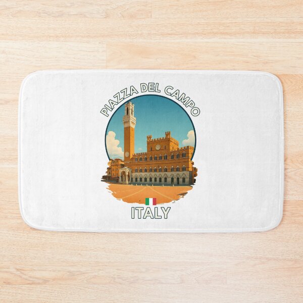 Item preview, Piazza del Campo Siena – Tuscan Medieval Square Summer Art designed and sold by inkNext.