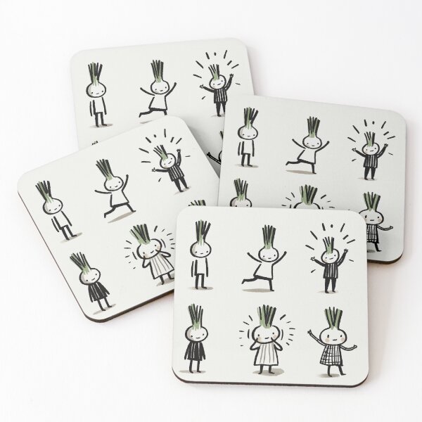 Item preview, Whimsical Leek Character Moods designed and sold by zzz888.