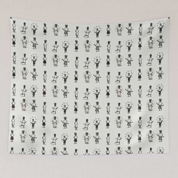 Item preview, Whimsical Leek Character Moods designed and sold by zzz888.