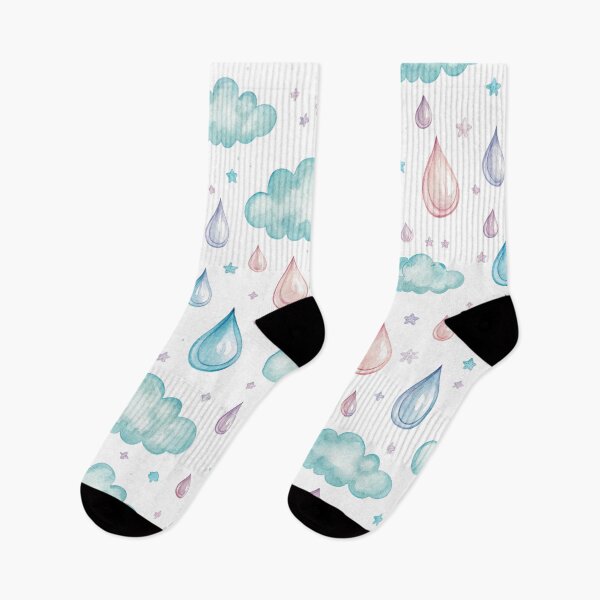 Item preview, Pastel Clouds and Raindrops with Stars designed and sold by joycrysstudio.