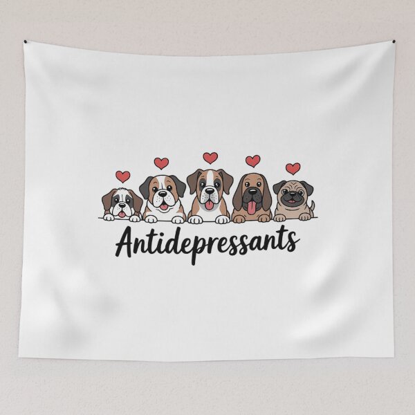 Item preview, Cute Dog Lovers Cure For Depression Antidepressants Puppies designed and sold by CookWorldLaughs.