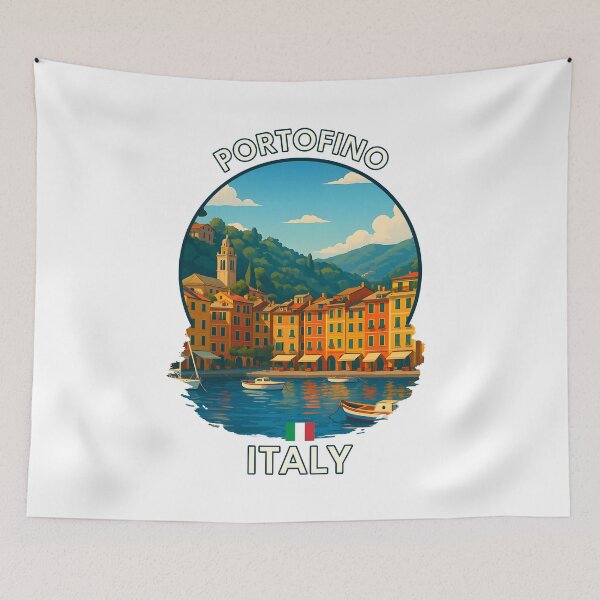 Item preview, Portofino Italy – Colorful Mediterranean Harbor in Liguria designed and sold by inkNext.