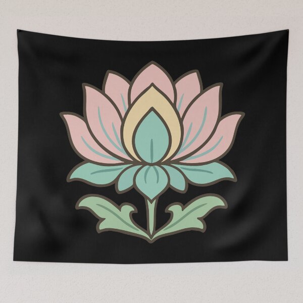 Item preview, Dancheong Korean Traditional Flower Pattern designed and sold by TomFrontierArt.