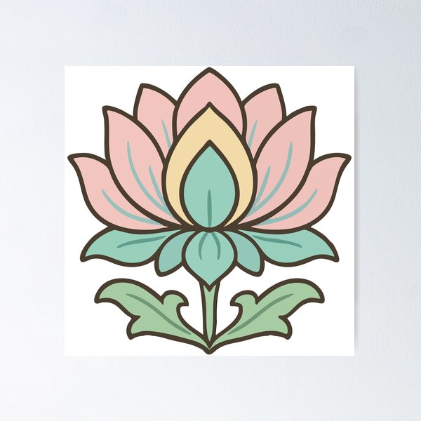 Item preview, Dancheong Korean Traditional Flower Pattern designed and sold by TomFrontierArt.