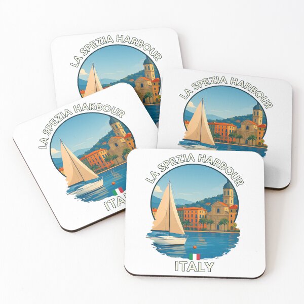 Item preview, La Spezia Harbour – Italian Riviera Coastal Town Art designed and sold by inkNext.