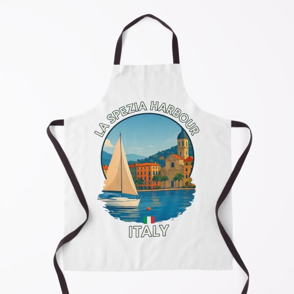 Item preview, La Spezia Harbour – Italian Riviera Coastal Town Art designed and sold by inkNext.