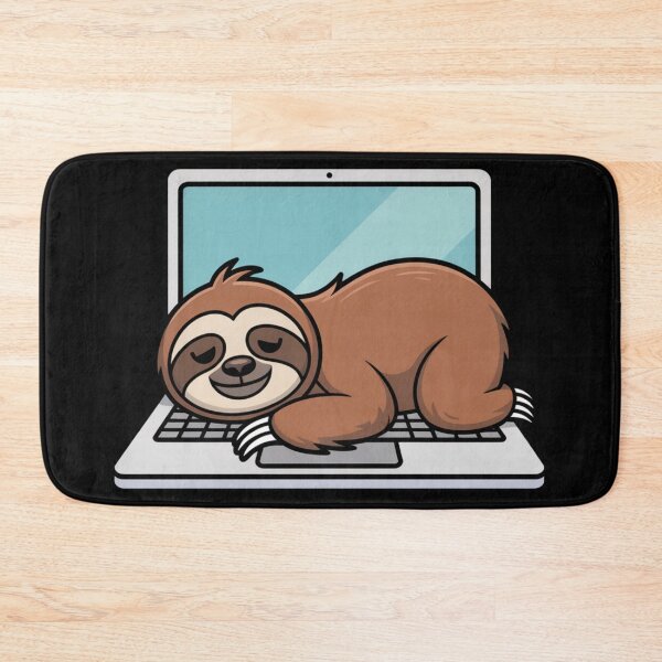 Item preview, Procrastinating Sloth on Laptop – Relatable Meme Art designed and sold by Silly Shapes Co..