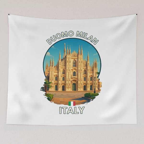 Item preview, Milan Cathedral – Duomo di Milano Gothic Landmark Illustration designed and sold by inkNext.
