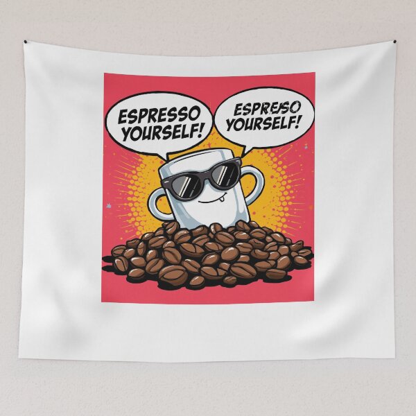 Item preview, Espresso Yourself! – Funny Coffee Pop-Art Design designed and sold by RAKO13.