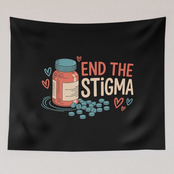 Item preview, End The Stigma, Anxiety Mental Health Awareness designed and sold by CookWorldLaughs.