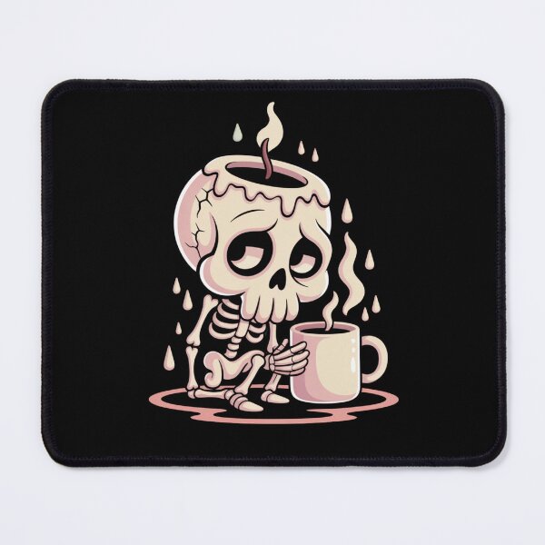 Item preview, Melting Skeleton With Coffee – Dead Inside Vibes No Text designed and sold by Silly Shapes Co..