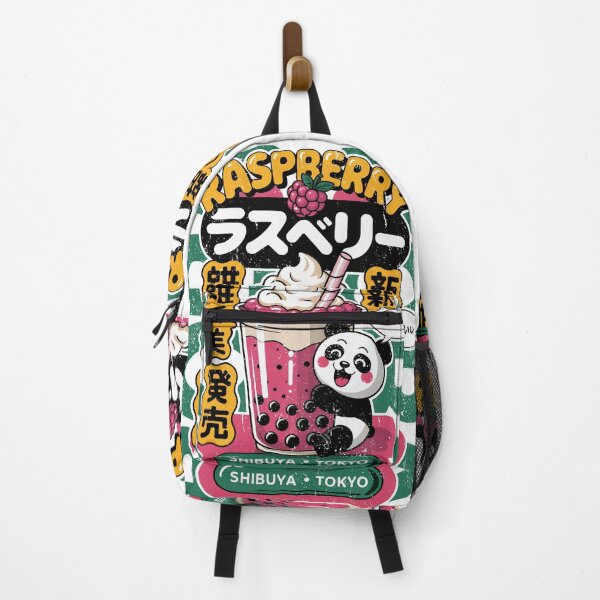 Item preview, Kawaii Raspberry Bubble Tea Panda T-Shirt, Japanese Boba Pop Art Tee, Cute Shibuya Tokyo Style, Harajuku Aesthetic Graphic, Red Panda Tee designed and sold by ReFreshU Shop Designs.