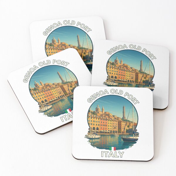 Item preview, Genoa Old Port Italy – Scenic Waterfront Marina Summer Travel Art designed and sold by inkNext.
