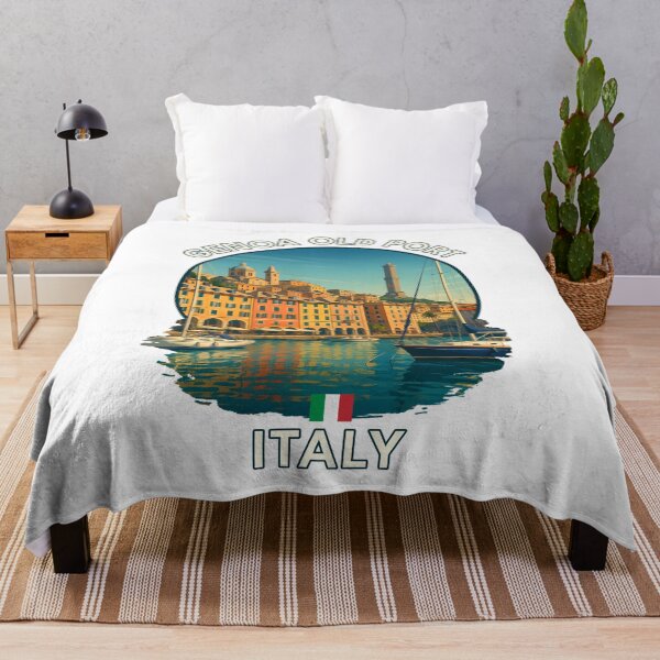 Item preview, Genoa Old Port Italy – Scenic Waterfront Marina Summer Travel Art designed and sold by inkNext.