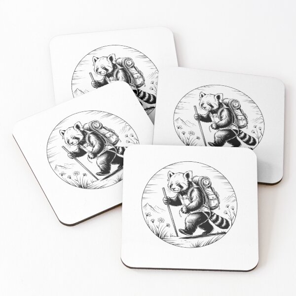 Item preview, Hiking panda Backpacking Animals  designed and sold by BHMARTS.