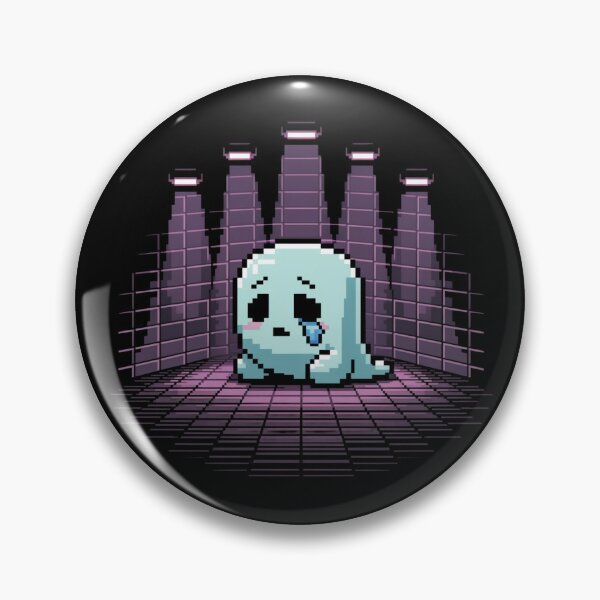 Item preview, Crying Pixel Ghost in the Corner – Sadcore Vapor Art designed and sold by Silly Shapes Co..