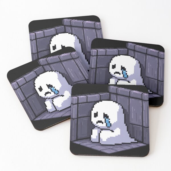 Item preview, Crying Pixel Ghost in the Corner – Sadcore Vapor Art designed and sold by Silly Shapes Co..