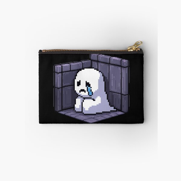 Item preview, Crying Pixel Ghost in the Corner – Sadcore Vapor Art designed and sold by Silly Shapes Co..