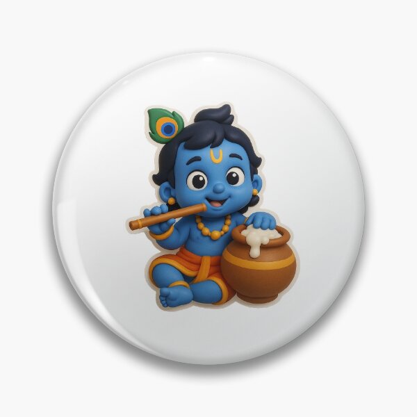 Item preview, Cute 3D Baby Krishna Janmashtami Sticker designed and sold by ArchanaKatoch.