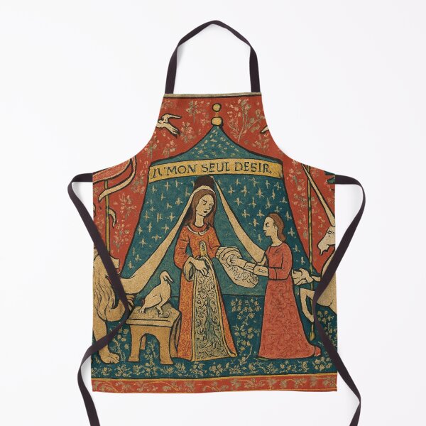 Item preview, A MON SEUL DESIR – Medieval Cluny Tapestry in Red designed and sold by QuantumKey.