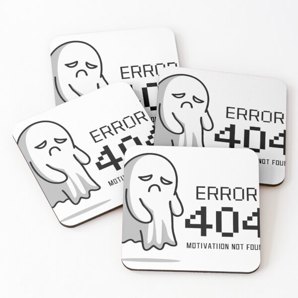 Item preview, Error 404: Motivation Not Found – Lazy Ghost Kawaii T-Shirt designed and sold by Silly Shapes Co..