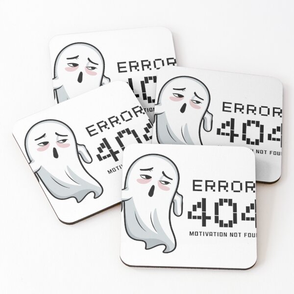Item preview, Error 404: Motivation Not Found – Lazy Ghost Kawaii T-Shirt designed and sold by Silly Shapes Co..