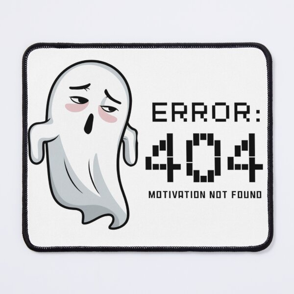 Item preview, Error 404: Motivation Not Found – Lazy Ghost Kawaii T-Shirt designed and sold by Silly Shapes Co..