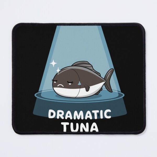 Item preview, Dramatic Tuna – Funny Fish Pun Graphic (Kawaii Sad Tuna Design) designed and sold by Silly Shapes Co..