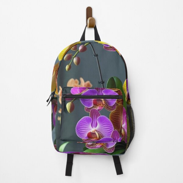 Item preview, Vibrant Yellow, Orange and Purple Orchids – Tropical Botanical Wall Art designed and sold by Mvolo.