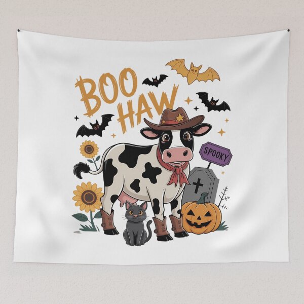 Item preview, Boo Haw Funny Cowboy Ghost Western Spooky Halloween designed and sold by CookWorldLaughs.