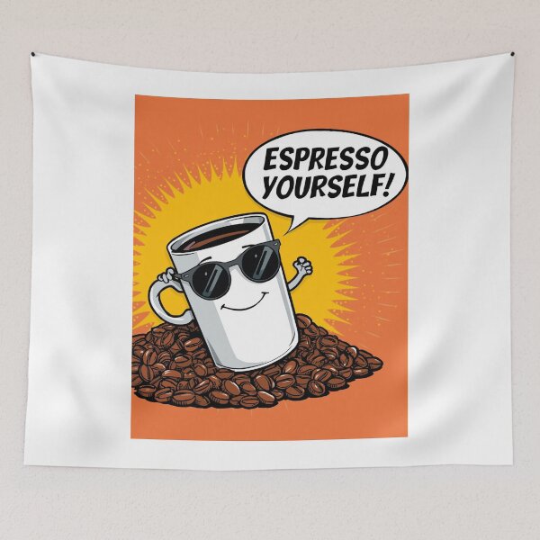 Item preview, Espresso Yourself! – Funny Coffee Pop-Art Design designed and sold by RAKO13.