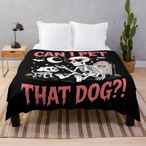 Item preview, Can I Pet That Dog Funny Skeleton Halloween designed and sold by CookWorldLaughs.